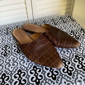 Madewell | Remi Mule in Croc Embossed Leather